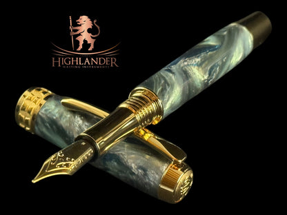 “Atlas” | Gold Fountain Pen | Highlander Collection