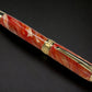 “Orangesicle Swirl”, One of a Kind, Gold Handmade Custom Rollerball Pen. Artisan Rare & Unique, Completely Handcrafted in Co, USA - HighlanderPen