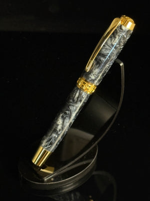Bespoke “Obsidian” Handcrafted Luxury Gold Fountain Pen