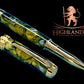 Handcrafted Luxury Gold Rollerball Pen, One of a Kind, Handmade in Colorado with Premium Hardware. Ink, Velvet Sleeve, and Pen Box Included. - HighlanderPen