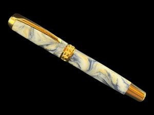 Elegant Handcrafted Gold Fountain Pen | Luxury Writing Gift by Highlander