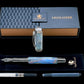 Handcrafted Luxury Black Titanium Fountain Pen, One of a Kind, Handmade in CO with Premium Hardware. Ink, Converter, Sleeve, & Box Included. - HighlanderPen