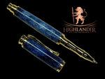 New Elegant Night Sky, Handmade Luxury Gold Rollerball Pen By Highlander Writing Instruments - HighlanderPen