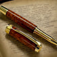 Exotic Rare Snakewood, Gold Rollerball Pen, Artisan Handcrafted Writing Instrument. Handmade Custom in Colorado. One of a Kind. - HighlanderPen