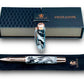 Timeless “Imperial Black” Rose Gold Acrylic Rollerball Pen, Artisan Handcrafted Writing Instrument. One of a Kind, with Box, Sleeve, & Ink. - HighlanderPen