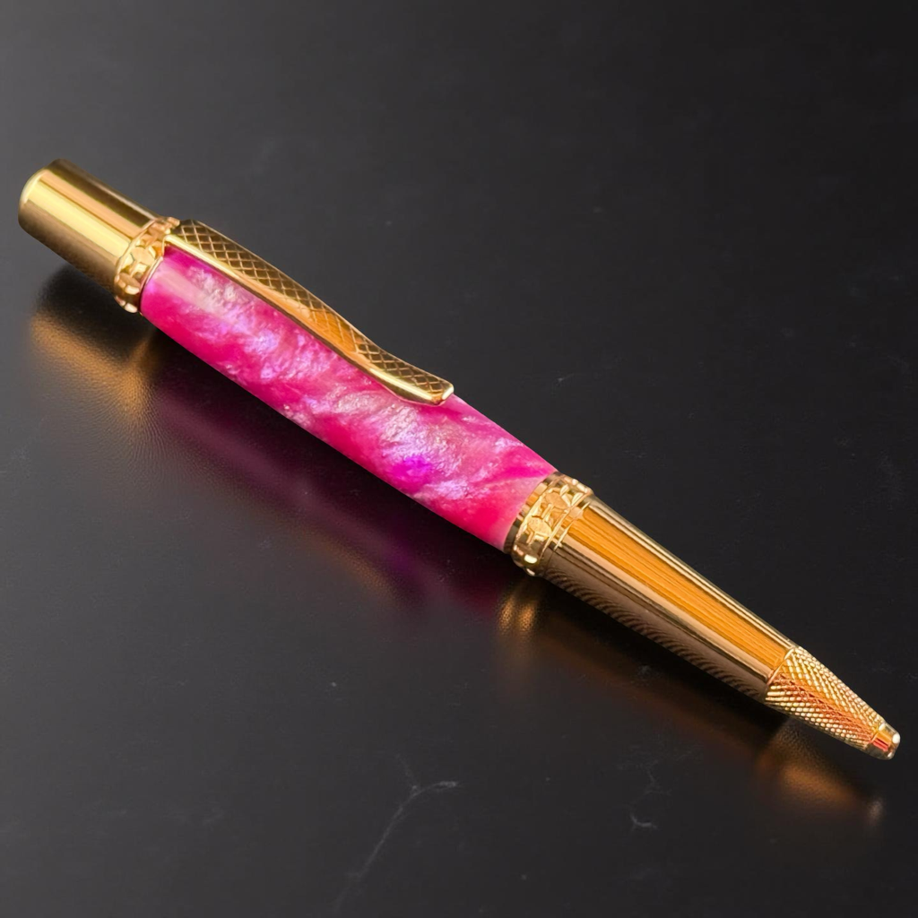 Red Gold "Wisteria Hysteria" | Handmade Glasgow Ballpoint Pen - The Perfect Gift