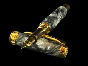 Argentite | Gold Fountain Pen | Luxury Writing Instrument by Highlander
