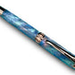 Elegant “Black Opal” Rose Gold Acrylic Fountain Pen, One of a Kind, Handmade in Colorado. Ink, Converter, Pen Sleeve & Box Included. - HighlanderPen