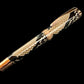 Authentic Reticualted Python Highlander Red Gold Fountain Pen