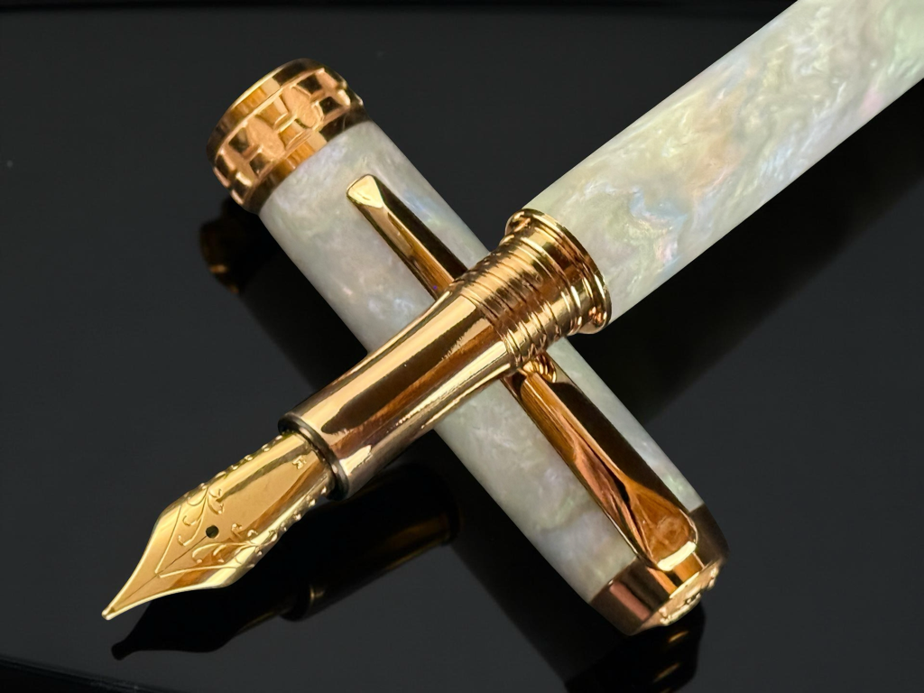 Highlander “Black Opal” | Red Gold Handcrafted Fountain Pen