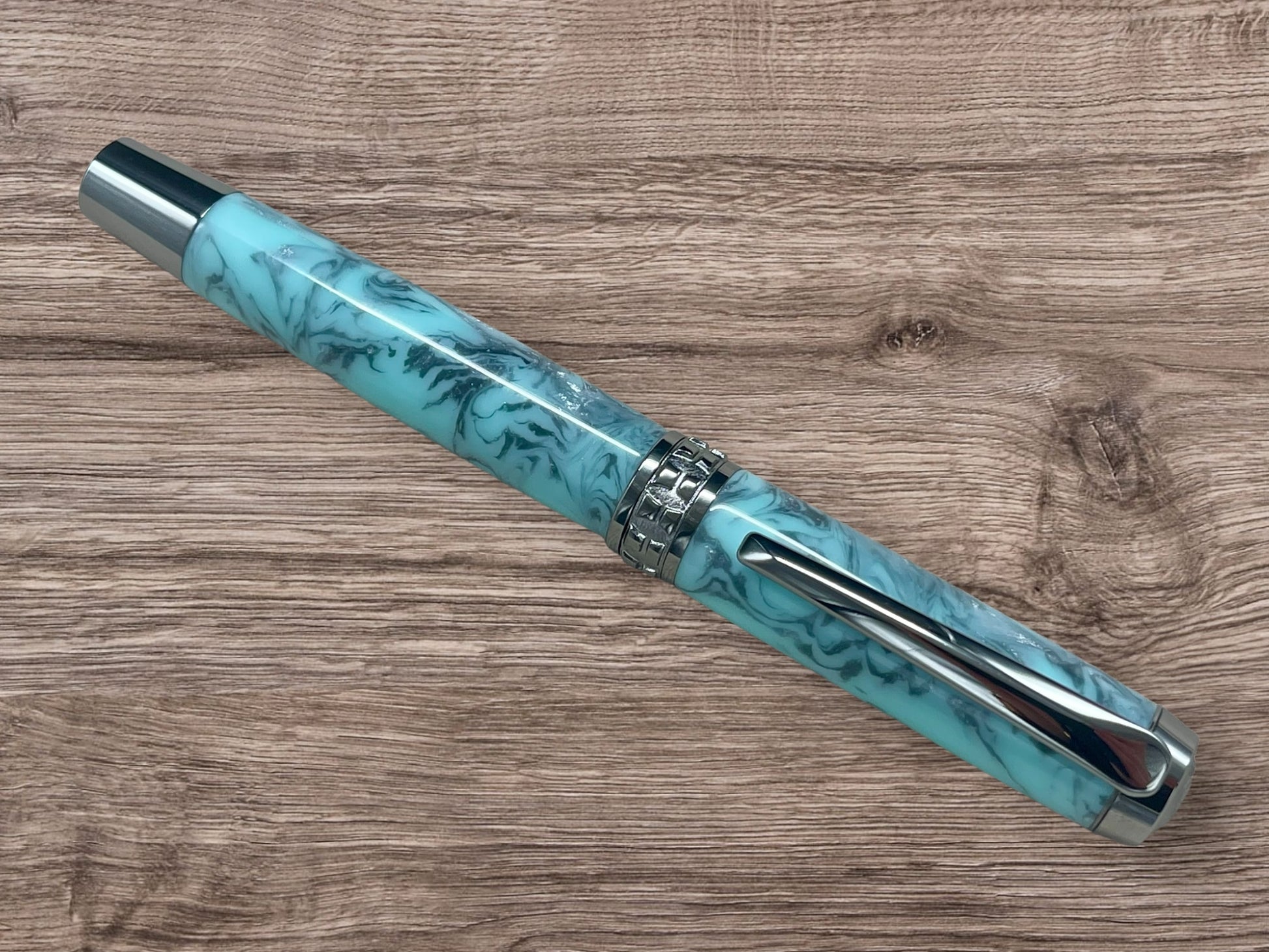 Timeless “Tiffany” Black Titanium Fountain Pen, Artisan Handcrafted Writing Instrument. Simple to Use. Handmade in Colorado. - HighlanderPen