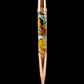 Rose Gold "Caramel Latte" Handmade Glasgow Ballpoint Pen. One of a Kind, Handcrafted by Highlander Pen in CO. Box, Ink, & Sleeve Included. [ML-BP-1205-02]