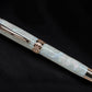 “Pearly Opal”, One of a Kind, Rose Gold, Handmade Custom Acrylic Rollerball Pen. Artisan Rare & Unique, Completely Handcrafted  in Co, US - HighlanderPen