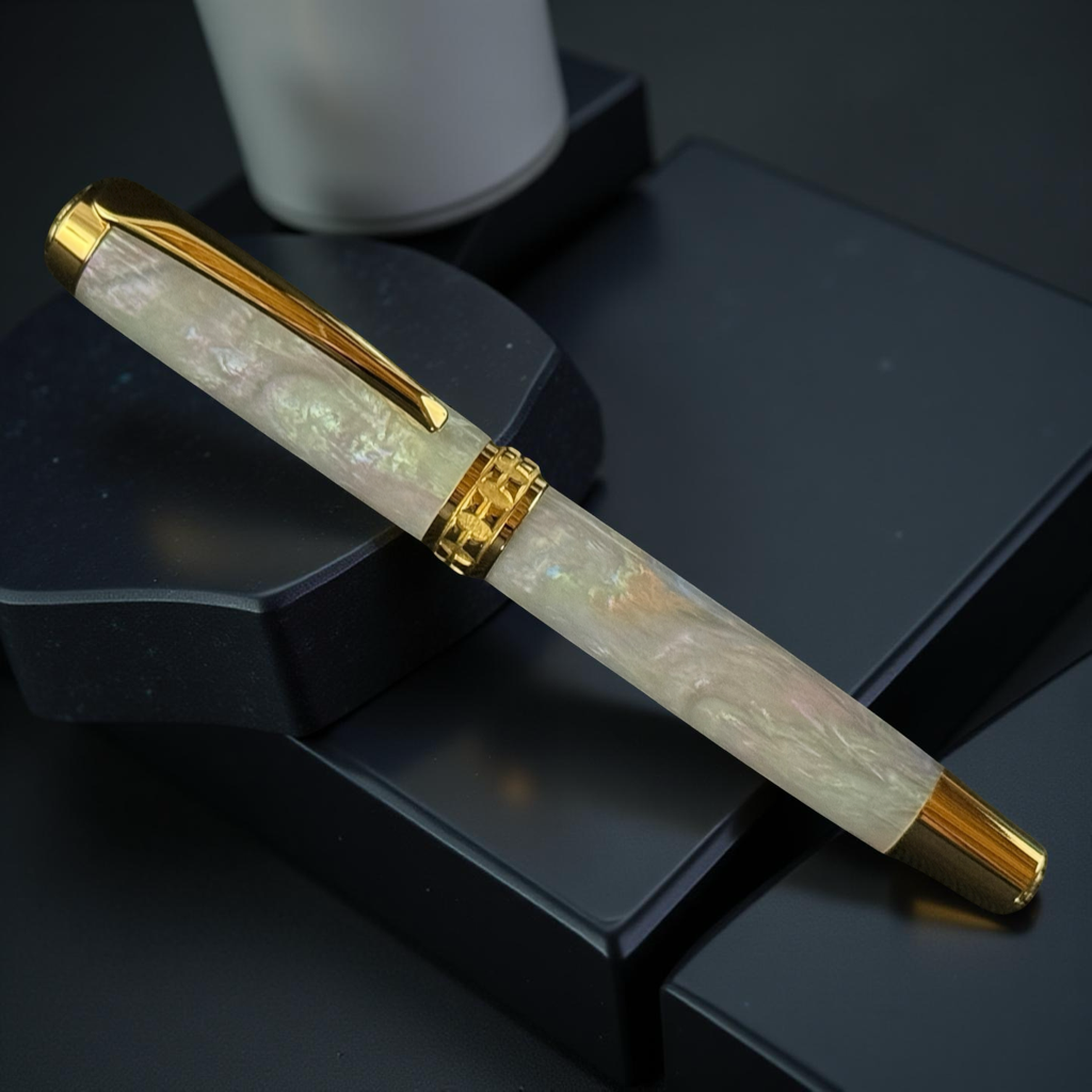 Black Opal | Gold Rollerball Pen | Luxury Writing Pen