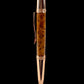 Rose Gold Exotic Thuya Burl Handmade Glasgow Ballpoint Pen. One of a Kind, Handcrafted by Highlander Pen. Box, Ink, & Sleeve Included. [ML-BP-1208-01]