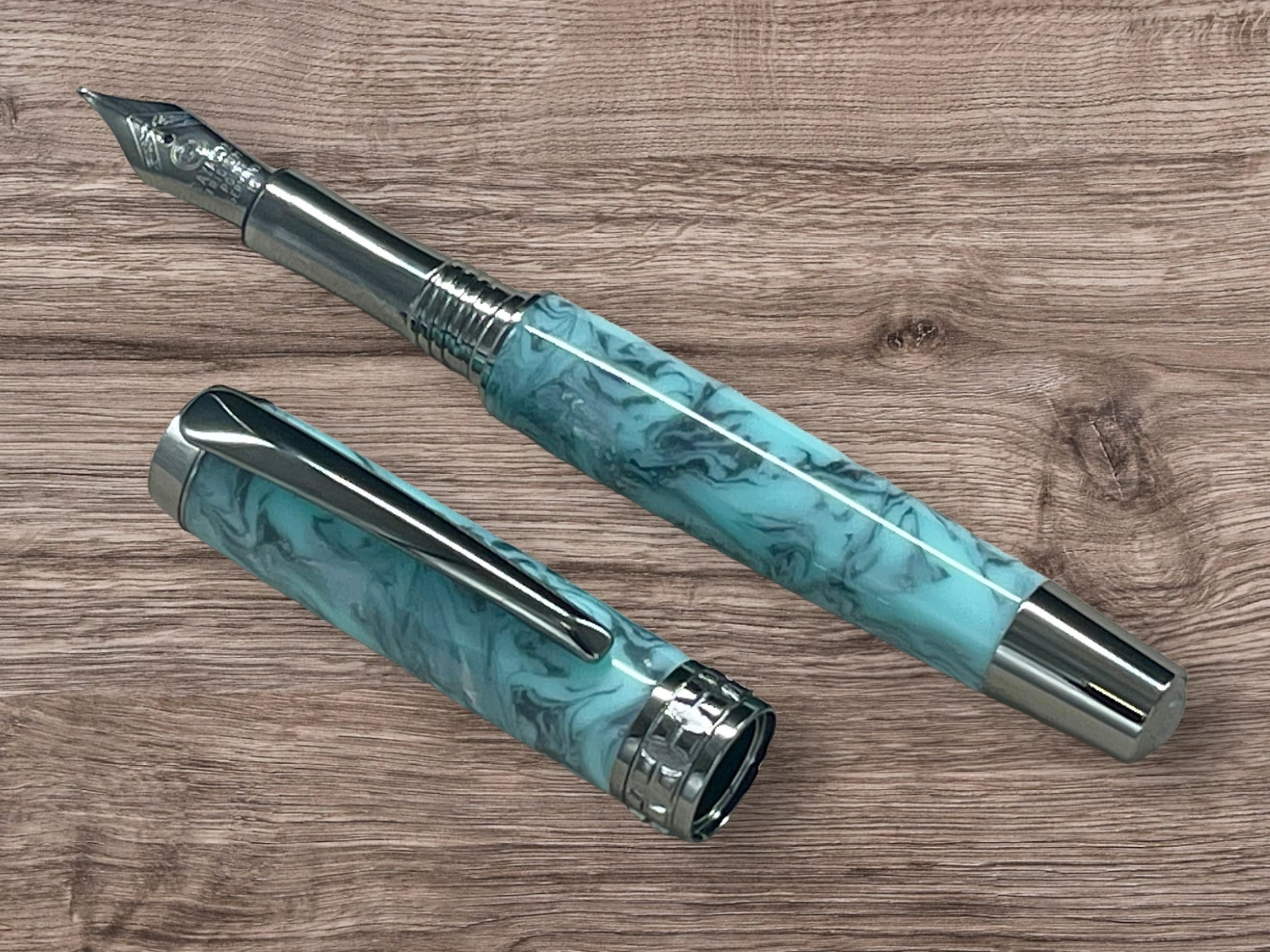 Timeless “Tiffany” Black Titanium Fountain Pen, Artisan Handcrafted Writing Instrument. Simple to Use. Handmade in Colorado. - HighlanderPen