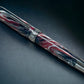 Red Swirl, One of a Kind, Handmade Custom Black Titanium Rollerball Pen. Artisan Rare & Unique, Completely Handcrafted in Colorado, USA. - HighlanderPen