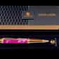 Rose Gold "Wisteria Hysteria" Handmade Glasgow Ballpoint Pen. One of a Kind, Handcrafted by Highlander Pen. Box, Ink, & Sleeve Included. [ML-BP-1212-02]