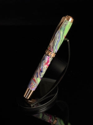 Electric Carnival – Red Gold Fountain Pen by Highlander