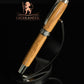 Certified Bethlehem Olivewood | Black Titanium Fountain Pen | Highlander Collection