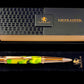 Rose Gold "Striking Green" Handmade Glasgow Ballpoint Pen. One of a Kind, Handcrafted by Highlander Pen in CO. Box, Ink, & Sleeve Included. [ML-BP-1130-01]