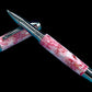 Striking Pink and Red Pearlescent Black Titanium Rollerball Pen, Artisan Handcrafted Writing Instrument. Handmade in CO. One of a Kind. - HighlanderPen