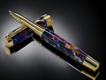 Whimsical Black, One of a Kind Gold “SKYE”, Handmade Custom Acrylic Rollerball Pen. Artisan Rare & Unique, Completely Handcrafted  in Co, USA - HighlanderPen