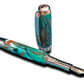 Striking “Green-Bronze Acrylic” Rose Gold Fountain Pen, One of a Kind, Handmade in Colorado. Ink, Converter, Pen Sleeve & Box Included. - HighlanderPen