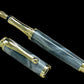 Elegant Swirling Silver Handmade Luxury Gold Fountain Pen By Highlander Writing Instruments. - HighlanderPen