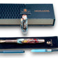 Elegant “Mosaic Glass” Rose Gold Acrylic Fountain Pen, One of a Kind, Handmade in Colorado. Ink, Converter, Pen Sleeve & Box Included. - HighlanderPen