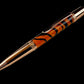 Rose Gold "Tangerine Zebra" Handmade Glasgow Ballpoint Pen. One of a Kind, Handcrafted by Highlander Pen in CO. Box, Ink, & Sleeve Included. [ML-BP-1209-01]