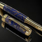 Purple and Gold Swirl, One of a Kind, Gold Handmade Custom Rollerball Pen. Artisan Rare & Unique, Completely Handcrafted in Co, USA - HighlanderPen