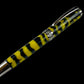 Black Titanium “Lemon Zebra” Handmade Rollerball Pen. One of a Kind. Handcrafted in Colorado. Ink, Box & Sleeve Included, by Highlander Pen. [ML-RB-1207-01]