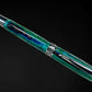 Green Stripe, One of a Kind “SKYE” Black Titanium Handmade Fountain Pen. Artisan Rare & Completely Custom, Handcrafted in Colorado, USA. - HighlanderPen