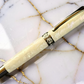 Pearly Opal | Black Titanium Fountain Pen | Handcrafted by Highlander