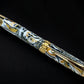 “Striking Swirl” Gold Fountain Pen, Artisan Handcrafted Writing Instrument. Simple to Use. Handmade with Custom Hardware in CO, One of a Kind. - HighlanderPen