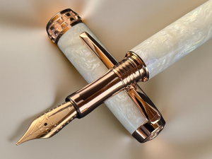 Pearly Opal Red Gold Fountain Pen- “The Perfect Gift”