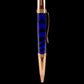 Rose Gold "Grape Zebra" Handmade Glasgow Ballpoint Pen. One of a Kind, Handcrafted by Highlander Pen in CO. Box, Ink, & Sleeve Included. [ML-BP-1205-04]