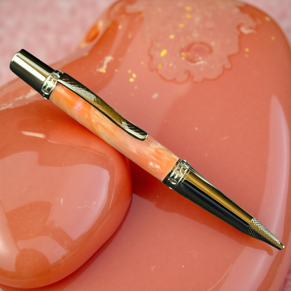 Sunstone Opal | Polished Chrome Glasgow Ballpoint Pen | An Elegant Gift