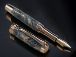 “Molten Metals” One of a Kind, Rose Gold, Handmade Custom Fountain Pen. Artisan Rare & Unique, Completely Handcrafted in Colorado, USA - HighlanderPen