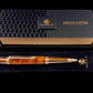 Red Gold Exotic Red Coolabah Wood Handmade Glasgow Ballpoint Pen. One of a Kind, Handcrafted by Highlander Pen. Box, Ink, & Sleeve Included. [ML-BP-1229-01]