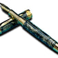 Elegant “Black Pewter” Handcrafted Luxury Gold Fountain Pen, One of a Kind, Handmade in Colorado. Ink, Converter, Sleeve, & Box Included. - HighlanderPen