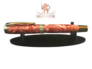 Whimsical Highlander Black Titanium Rollerball Pen - Memorable Handmade Gift