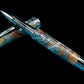 Striking “Molten Metals” Black Titanium Acrylic Rollerball Pen, Handcrafted Writing Instrument. Handmade in CO. With Ink, Sleeve, & Box. - HighlanderPen