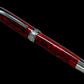 Elegant "Akai Red" Black Titanium Fountain Pen, Artisan Handcrafted Writing Instrument. Simple to Use. Custom Handmade in Colorado. - HighlanderPen