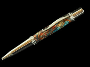 Dragon Skin | Polished Chrome Glasgow Ballpoint Pen | Stiking Pen For Writers