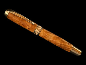 Museum Grade Thuya Burl Wood |  Red Gold Fountain Pen | Highlander Rare Wood Pen Collection