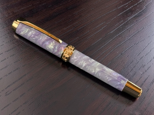 Red Gold “Amethyst Opal” Handcrafted Highlander Fountain Pen - Perfect Gift
