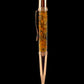 Rose Gold "Tiger’s Eye" Handmade Glasgow Ballpoint Pen. One of a Kind, Handcrafted by Highlander Pen in CO. Box, Ink, & Sleeve Included. [ML-BP-1212-04]