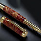 “Copper on Fire”, One of a Kind Gold SKYE, Handmade Custom Acrylic Rollerball Pen. Artisan Rare & Unique, Completely Handcrafted  in Co, USA - HighlanderPen